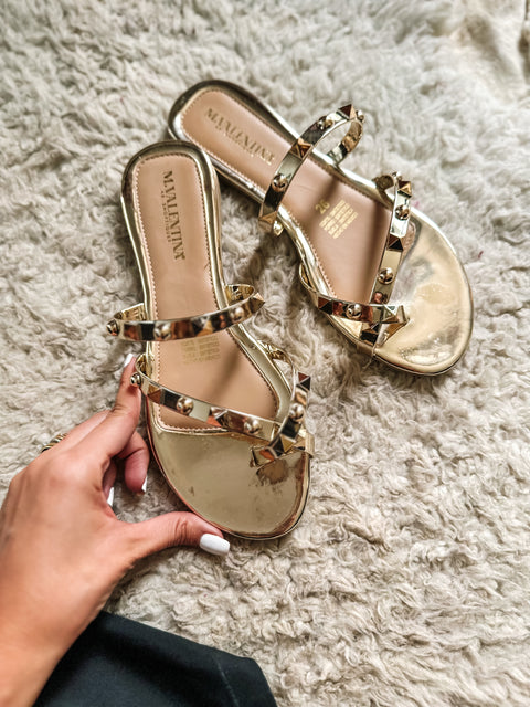 Hawaii Studs Gold Sandals