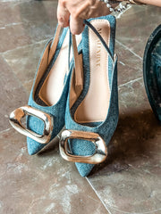 Lisboa Jean Slingback Flats