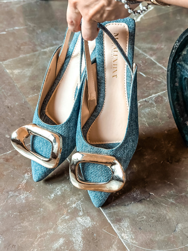 Lisboa Jean Slingback Flats