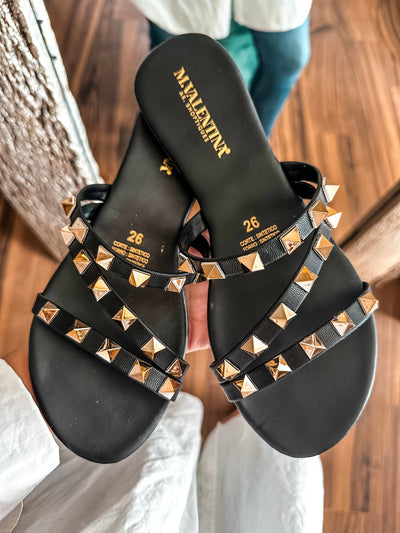 Dakar Studs Black Sandals