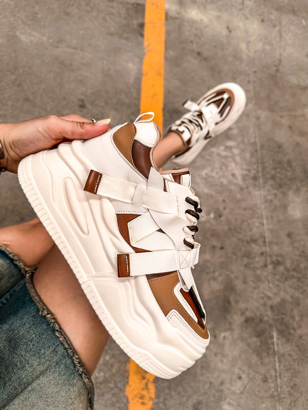 Manhattan Sneakers Camel & Nude
