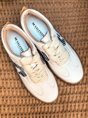 Bianchi White Zebra Sneakers