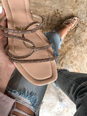 Noodle Shiny Nude Sandals