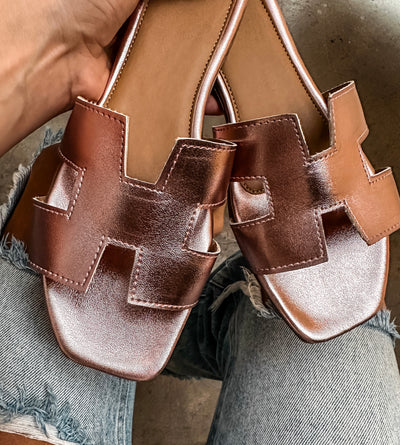 Hera Soft Metallic Pink Sandals