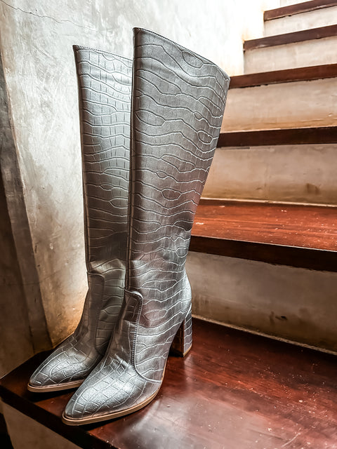 Paris Coco Silver Boots