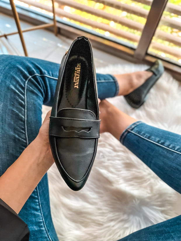 Gia Classy Black Flats