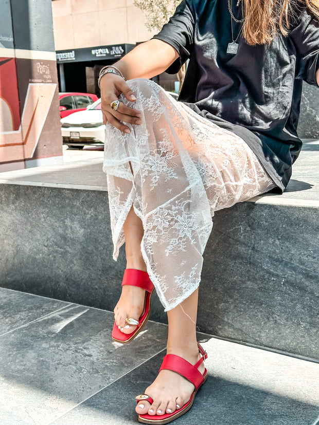 Borel Red Sandals