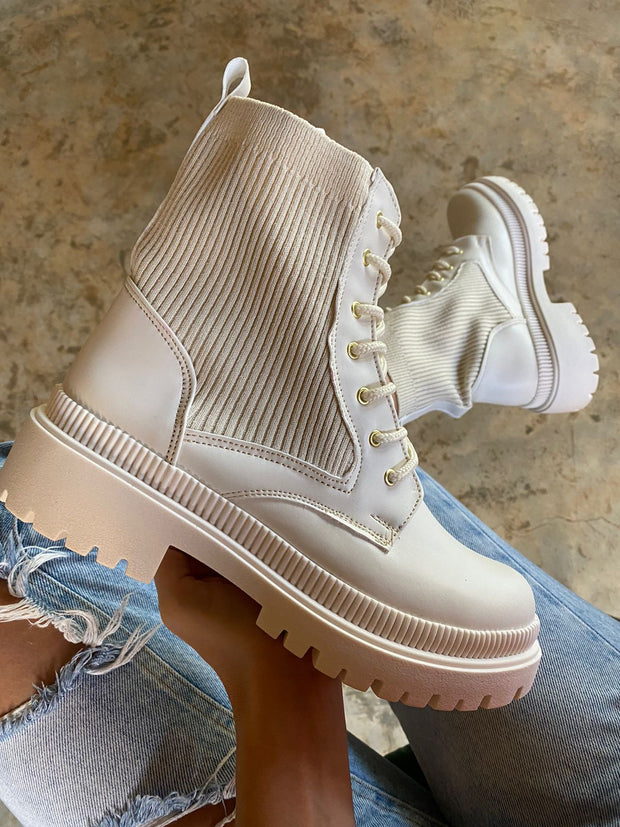 Combat Soft Latte Boots