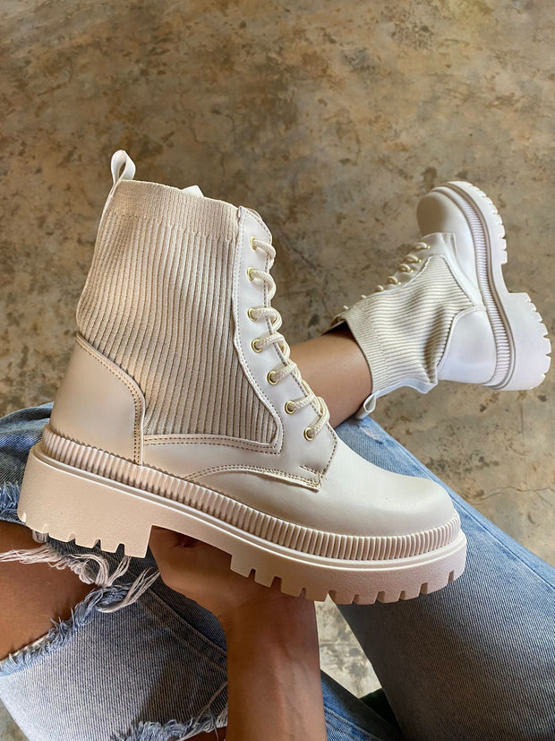 Combat Soft Latte Boots