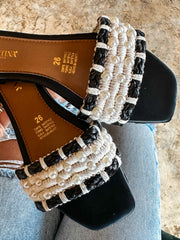 Aloha Pearl Comfy Black Sandals