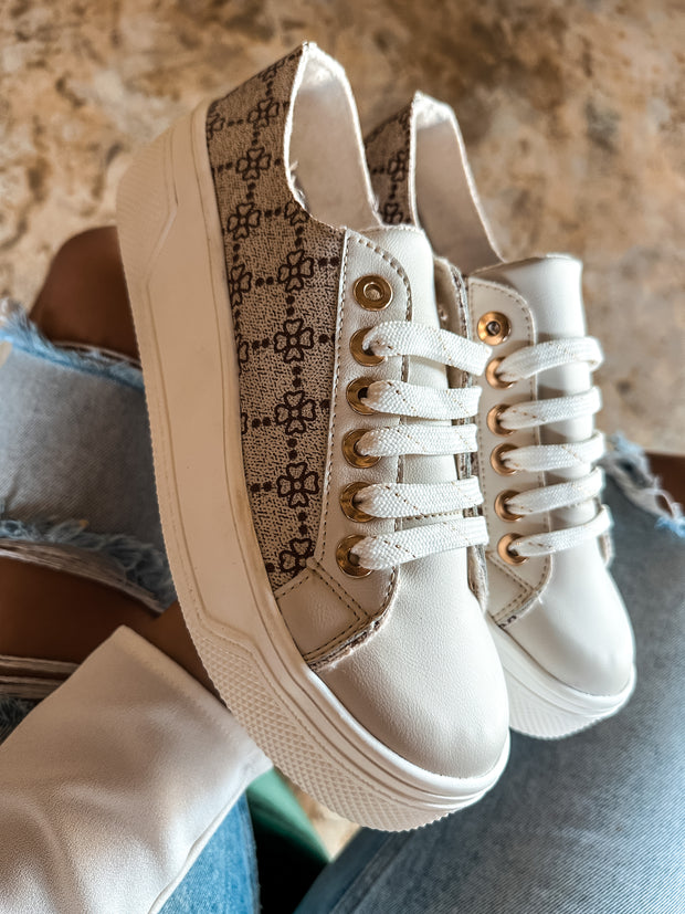 Iconic Brown Stamp Sneakers