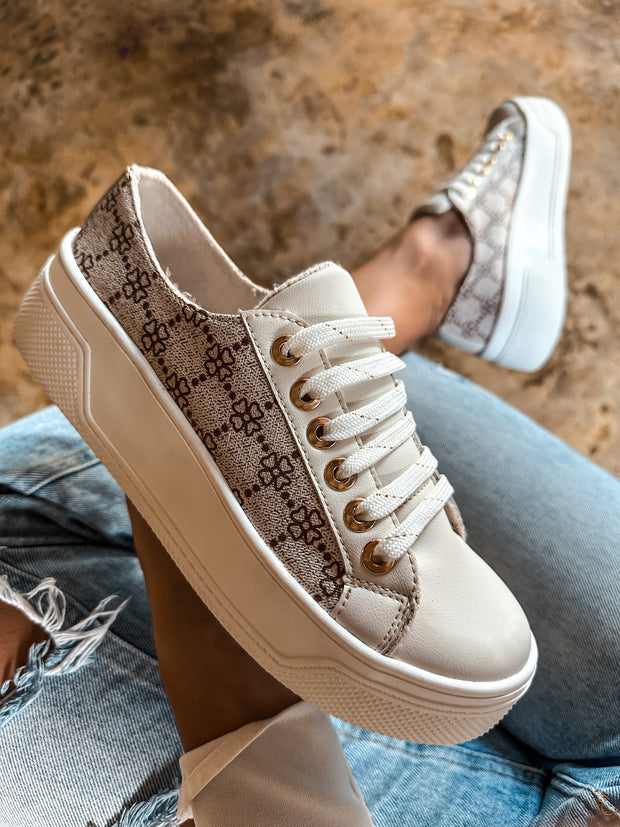 Iconic Brown Stamp Sneakers