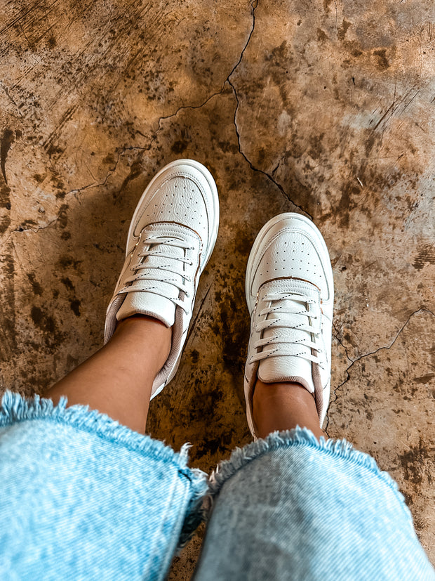 Boston Gold Waves White Sneakers