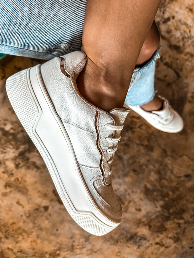 Boston Gold Waves White Sneakers