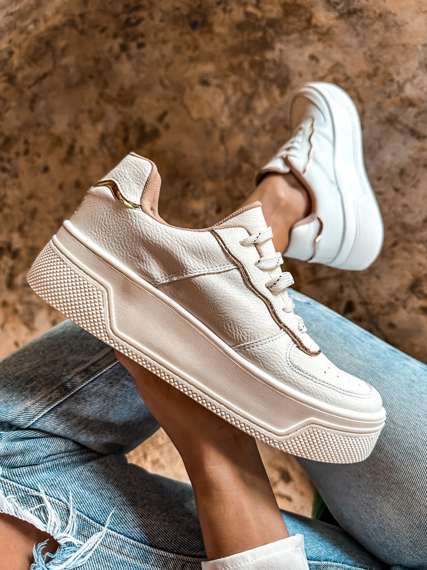 Boston Gold Waves White Sneakers