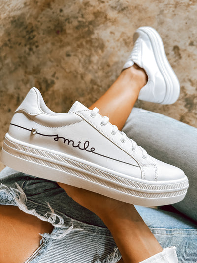 Italia Smile White Sneakers