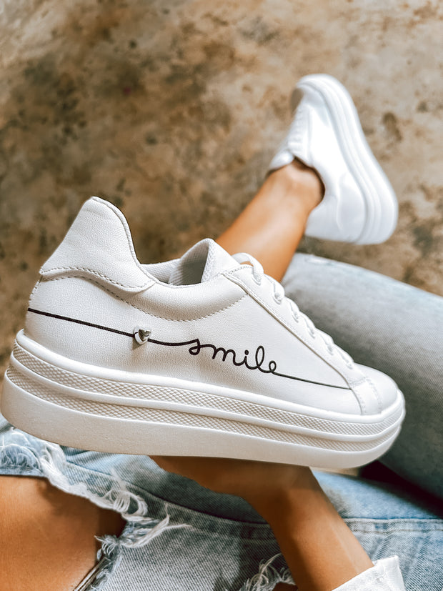 Italia Smile White Sneakers