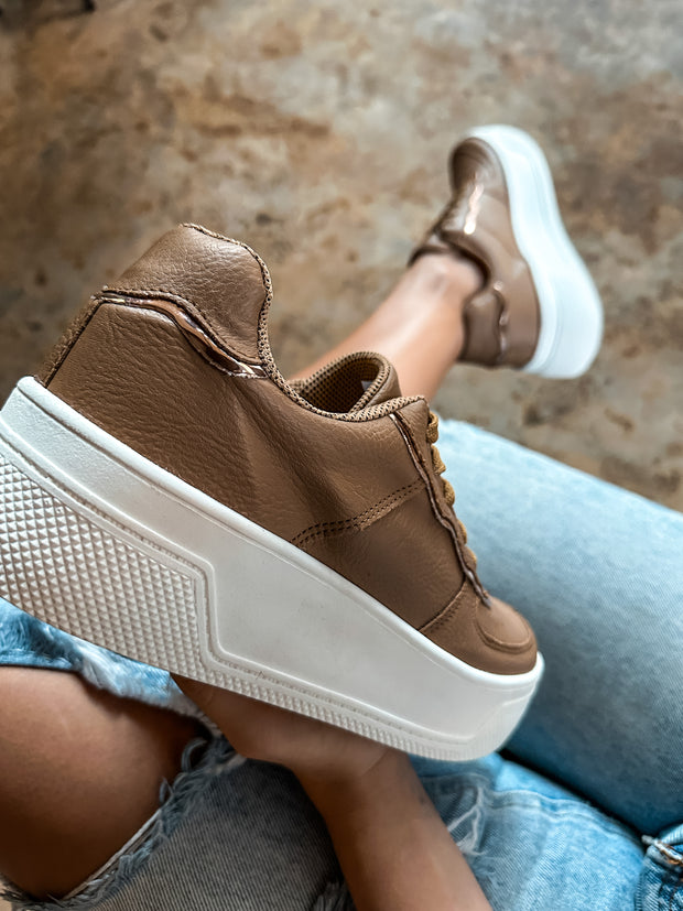 Boston Rose Gold Waves Brown Sneakers