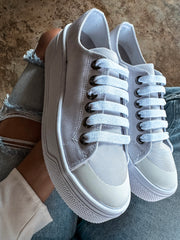 Half Tip White Sneakers