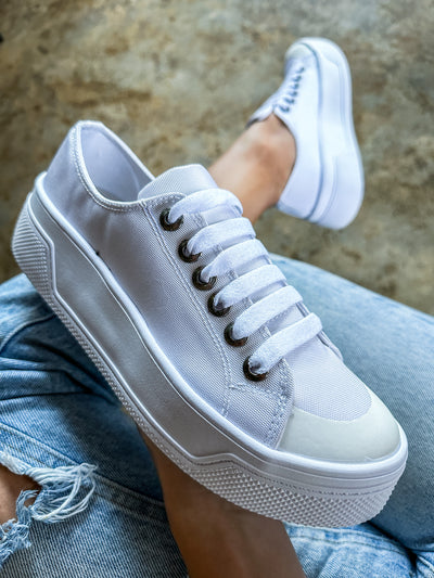 Half Tip White Sneakers
