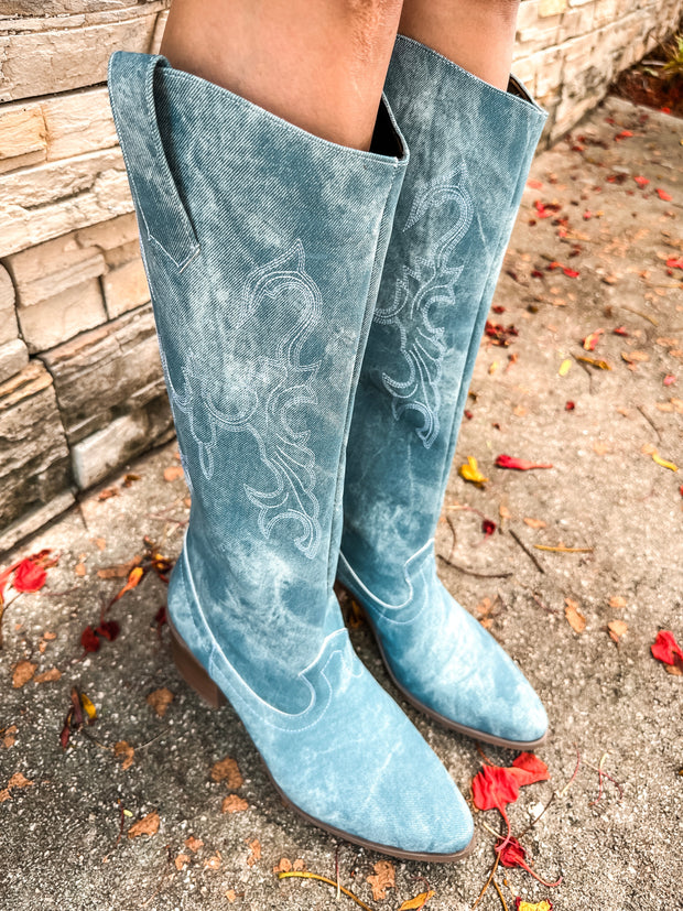 Santa Fe Border Denim Boots