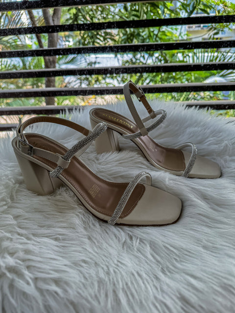 Lagos Shiny Ivory Heels