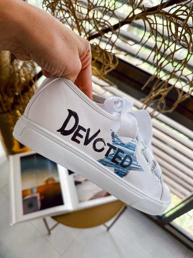 Devoted White Laces Sneakers
