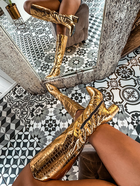 Paris Coco Gold Boots