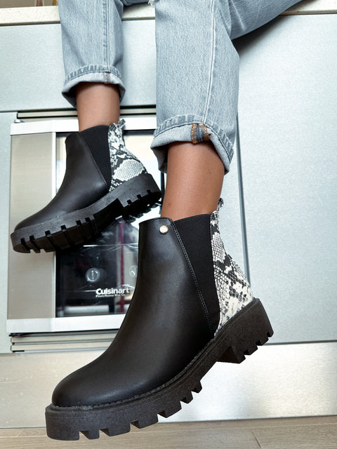 Harlem Boots Snake & Black Matte