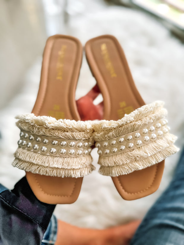 Tulum Pearl Nude Sandals