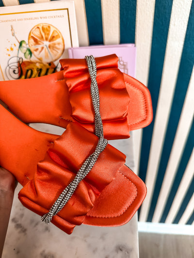 Palm Silk Orange Sandals