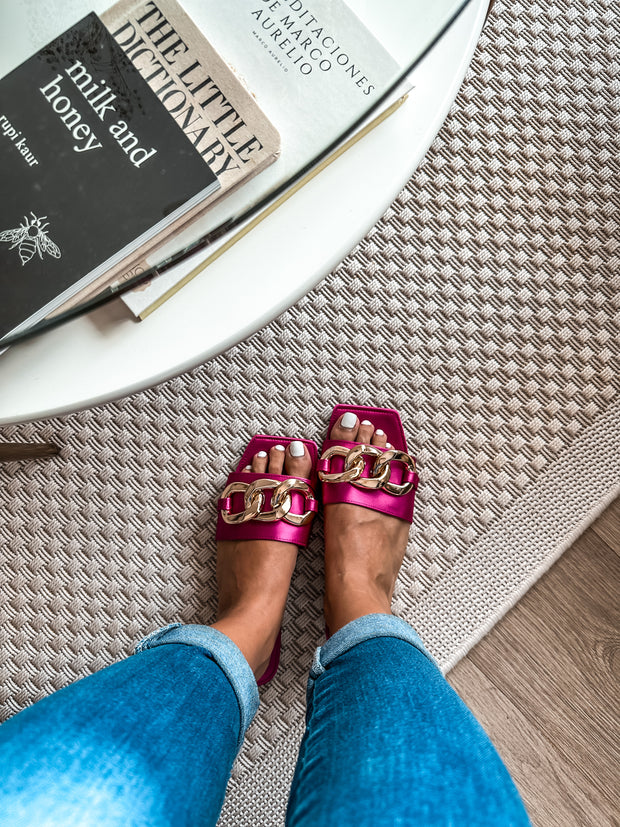 Palm Big Chain Pink Sandals
