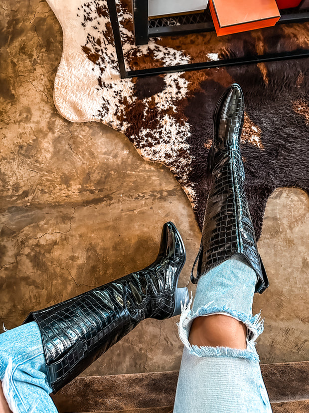 Santa Fe Drilo Black Boots