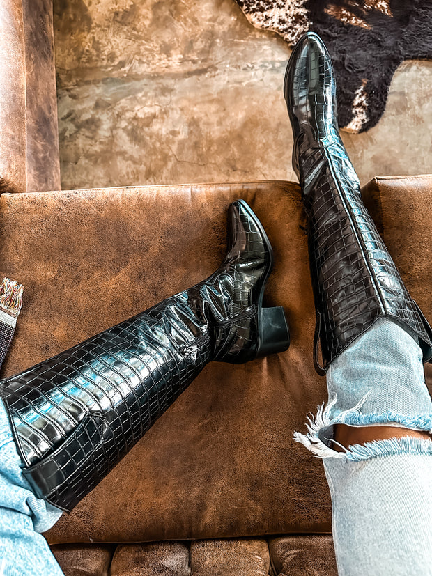 Santa Fe Drilo Black Boots