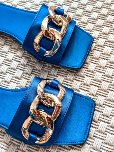 Palm Big Chain Blue Sandals