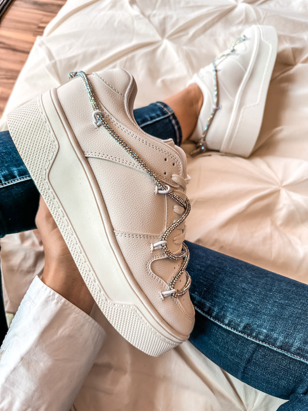 Toronto White Shiny Sneakers