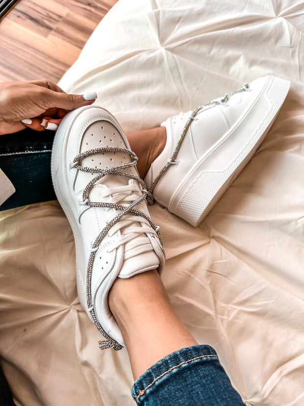 Toronto White Shiny Sneakers