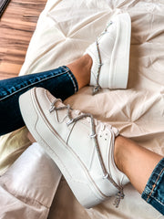 Toronto White Shiny Sneakers