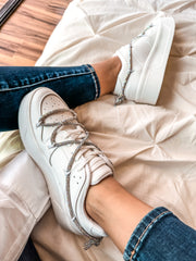 Toronto White Shiny Sneakers