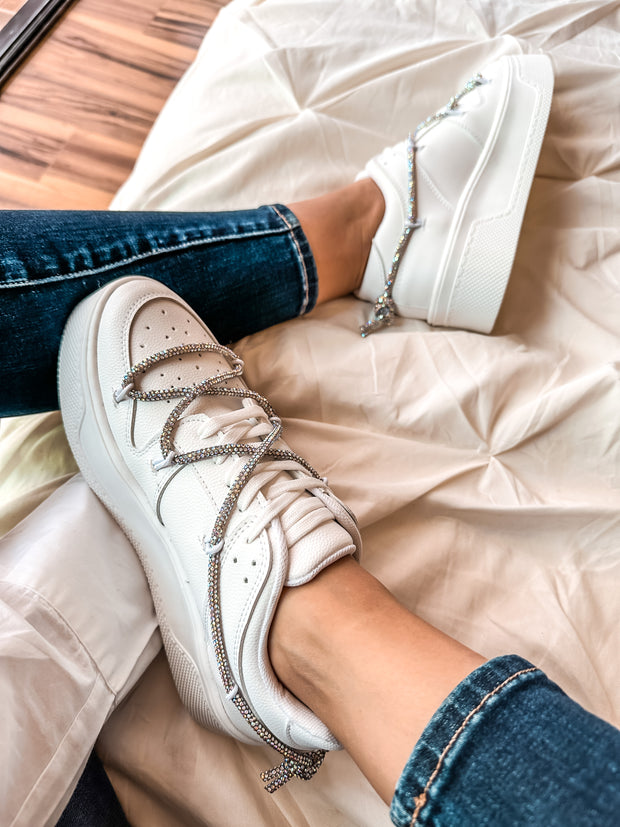 Toronto White Shiny Sneakers