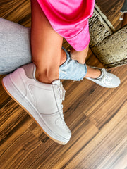 Boston Tip White And Grey Sneakers