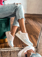 Boston Tip Light Blue And Nude Sneakers