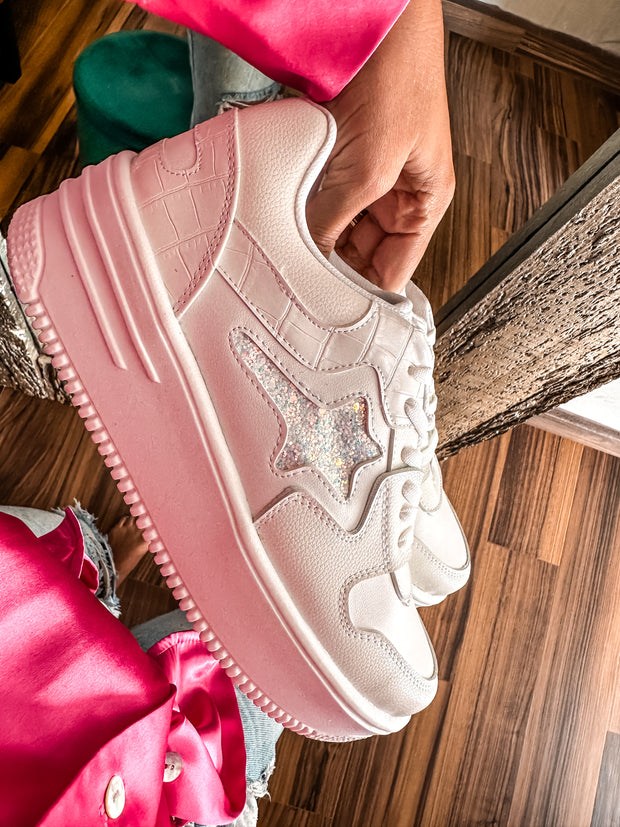 Tokio Star Glitter All White Sneakers
