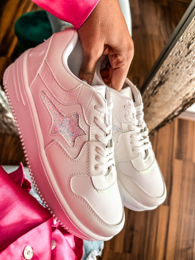 Tokio Star Glitter All White Sneakers