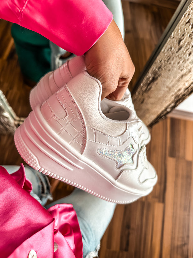 Tokio Star Glitter All White Sneakers