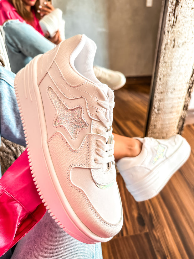 Tokio Star Glitter All White Sneakers