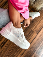 Tokio Star Glitter All White Sneakers