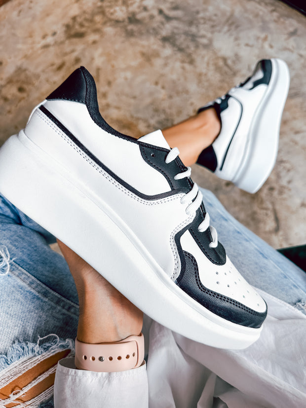 Alexandra White & Black Sneakers