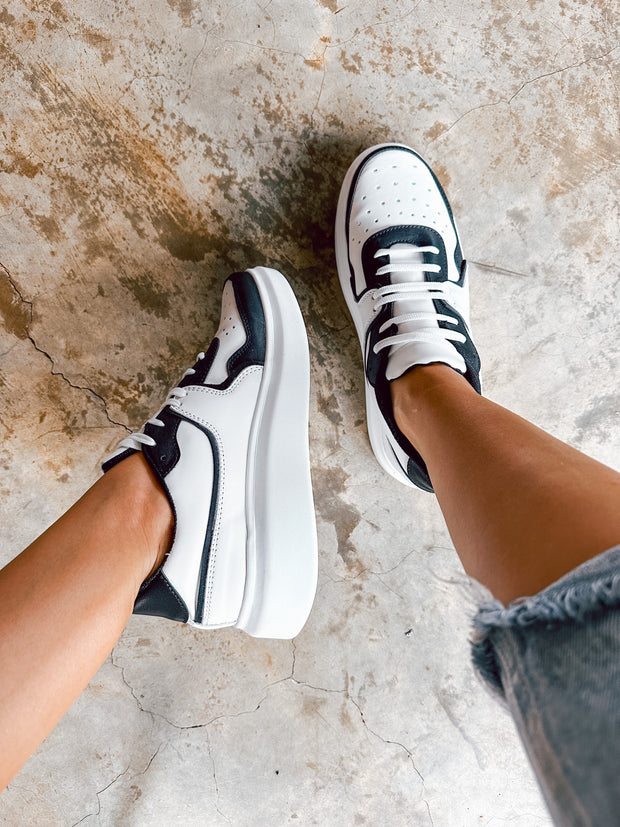 Alexandra White & Black Sneakers