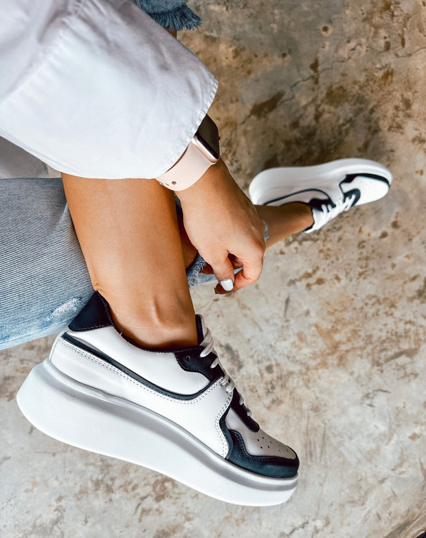 Alexandra White & Black Sneakers